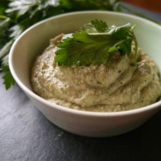 Creamy Eggplant Zucchini Dip - dairy free and gluten free, vegan friendly and full of flavour! A healthy recipe via nourisheveryday.com