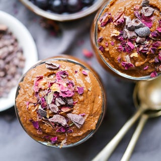 Sweet potato chocolate mousse. Dairy free, gluten free and vegan friendly, gently sweetened with a little unrefined sugar. A delicious real food dessert! Recipe via wordpress-6440-15949-223058.cloudwaysapps.com