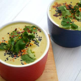 Green Bean, Cashew and Coconut Soup - warming, nourishing and purely delicious. This soup recipe is gluten free, vegan and paleo friendly! Recipe by Nourish Everyday