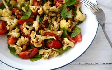 Cauliflower Tomato and Basil Salad by Nourish Everyday