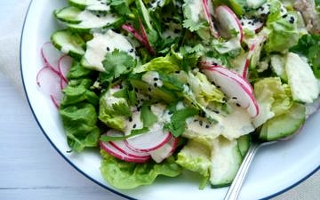 Sugar-free Tahini Lime Salad Dressing