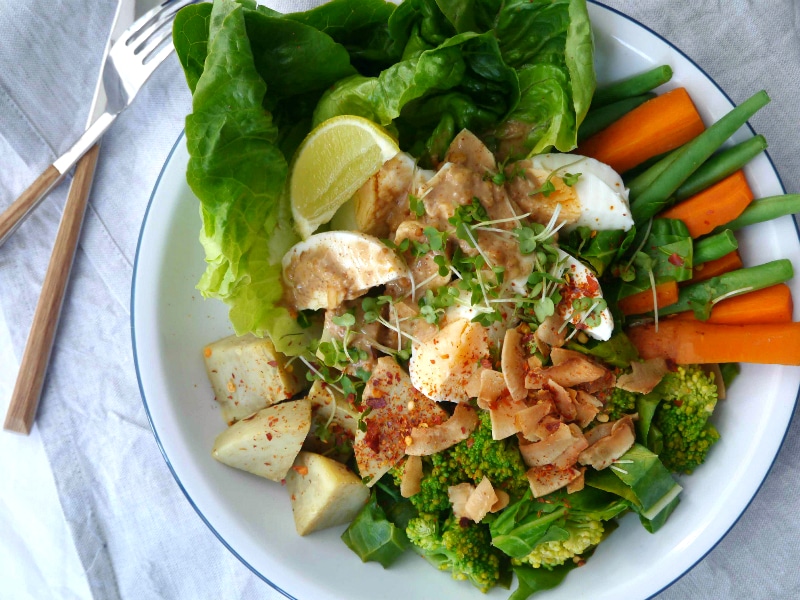 Indonesian Gado Gado Salad (gluten free, dairy free, grain free, vegetarian) - recipe via Nourish Everyday