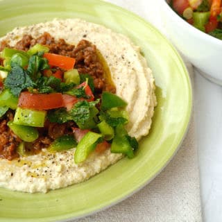 Healthy Mexican Beef Hummus Plate