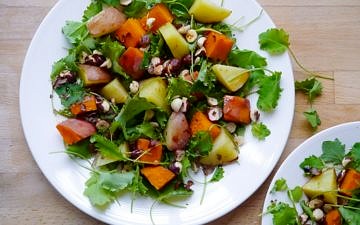 Nourish Everyday - Mixed Potato Salad with Roasted Hazelnuts