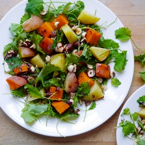 Mixed Potato Salad With Roasted Hazelnuts - Nourish Every Day