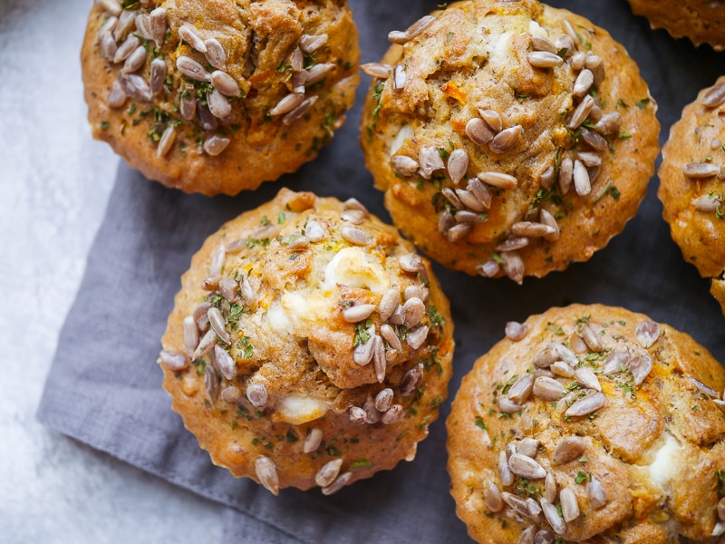 Buckwheat Carrot and Feta Savoury Muffins - Gluten free savoury muffins are the perfect sugar free snack and easy to make! Buckwheat carrot and feta is a really delicious healthy flavour combination. Recipe via wordpress-6440-15949-223058.cloudwaysapps.com