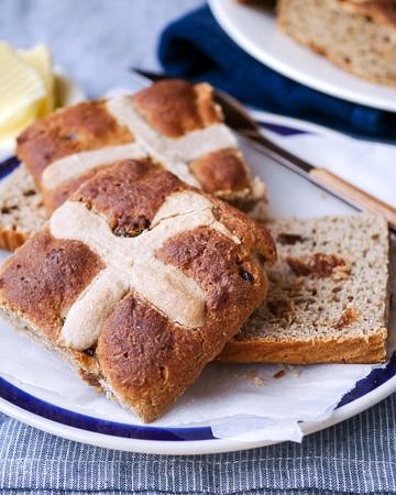 Gluten Free Buckwheat Hot Cross Buns | Nourish Everyday | These AMAZING hot cross buns are gluten free, dairy free and refined sugar free! They're so soft, fragrant and delicious though you wouldn't know it!