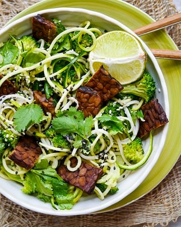 Nourishing Noodles Book Review - Broccoli Soba Noodles with Ginger Lime Tempeh - image by Nourish Everyday (Monique Cormack)