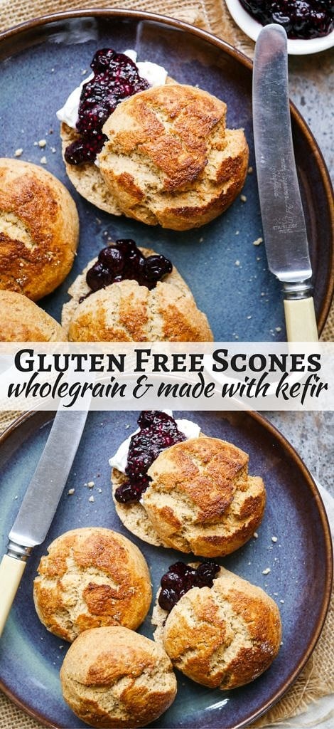 Wholegrain Gluten Free Kefir Scones (gluten free, soy free, egg free) - recipe by Nourish Everyday