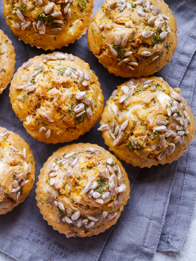 Buckwheat Carrot and Feta Savoury Muffins - Nourish Every Day