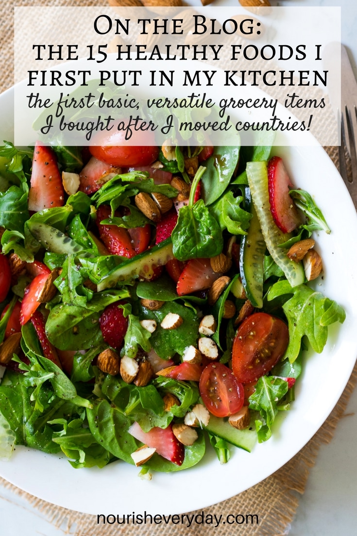 I've just relocated and so I'm sharing with you the first 15 healthy foods I bought for my kitchen. Versatile, simple whole food basics!