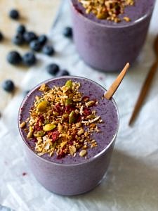 Blueberry Zucchini Protein Smoothie - Nourish Every Day