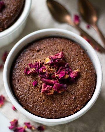 A healthier chocolate cake that goes from zero to done in about ten minutes! This almond chocolate mug cake is so easy to make and is gluten free, grain free and dairy free.