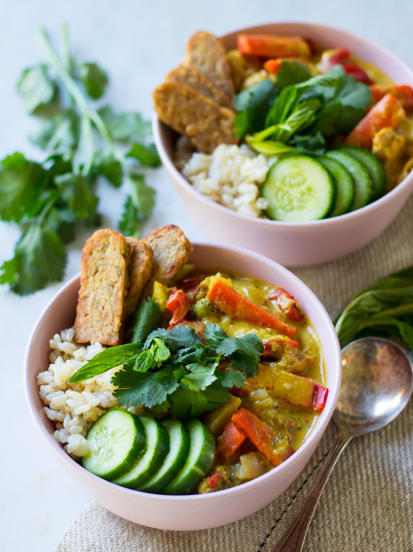 Easy Vegan Yellow Curry with Tempeh - Nourish Every Day