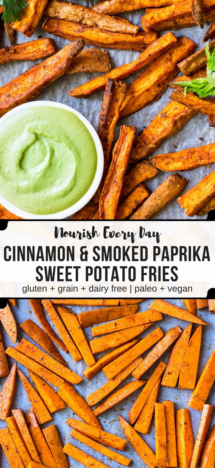 Cinnamon Paprika Sweet Potato Fries Pinterest Graphic
