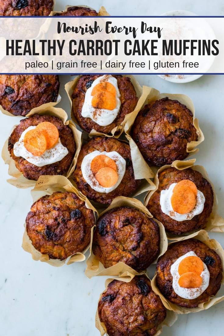 Healthy Carrot Cake Muffins Pinterest Graphic