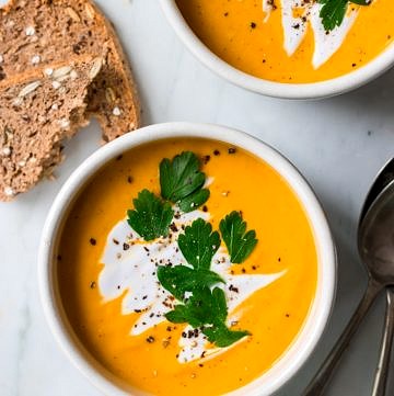 Coconut and Ginger Pumpkin Soup (dairy free) - Nourish Every Day