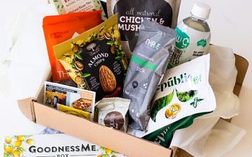 GoodnessMe Box example - review on Nourish Every Day