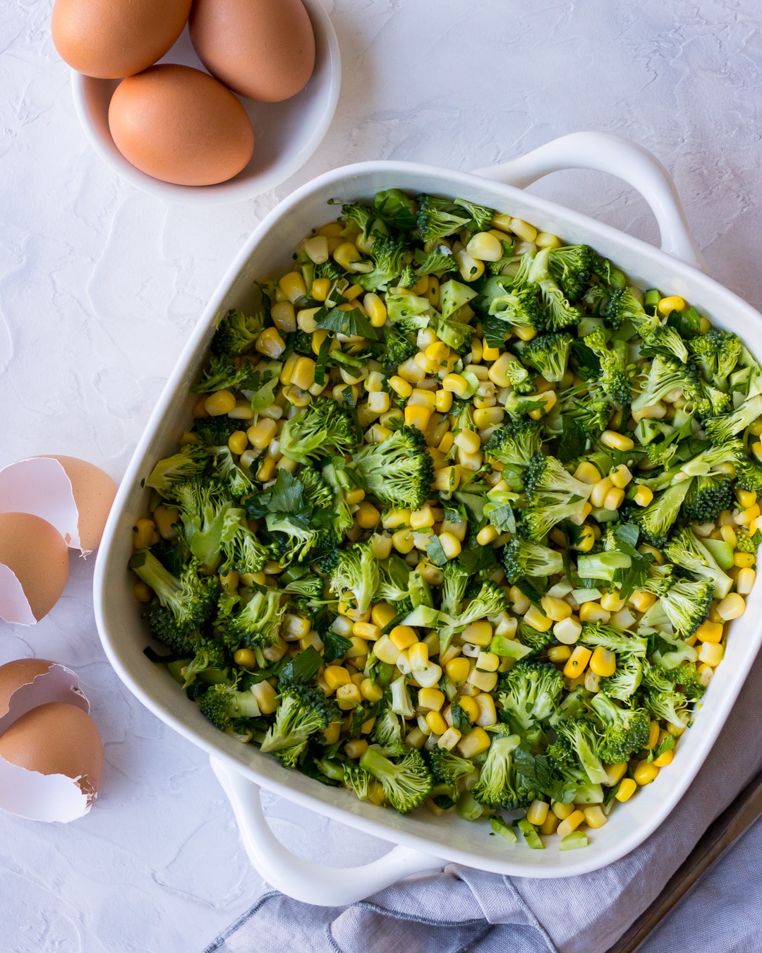 Sweet Corn and Broccoli Slice Recipe