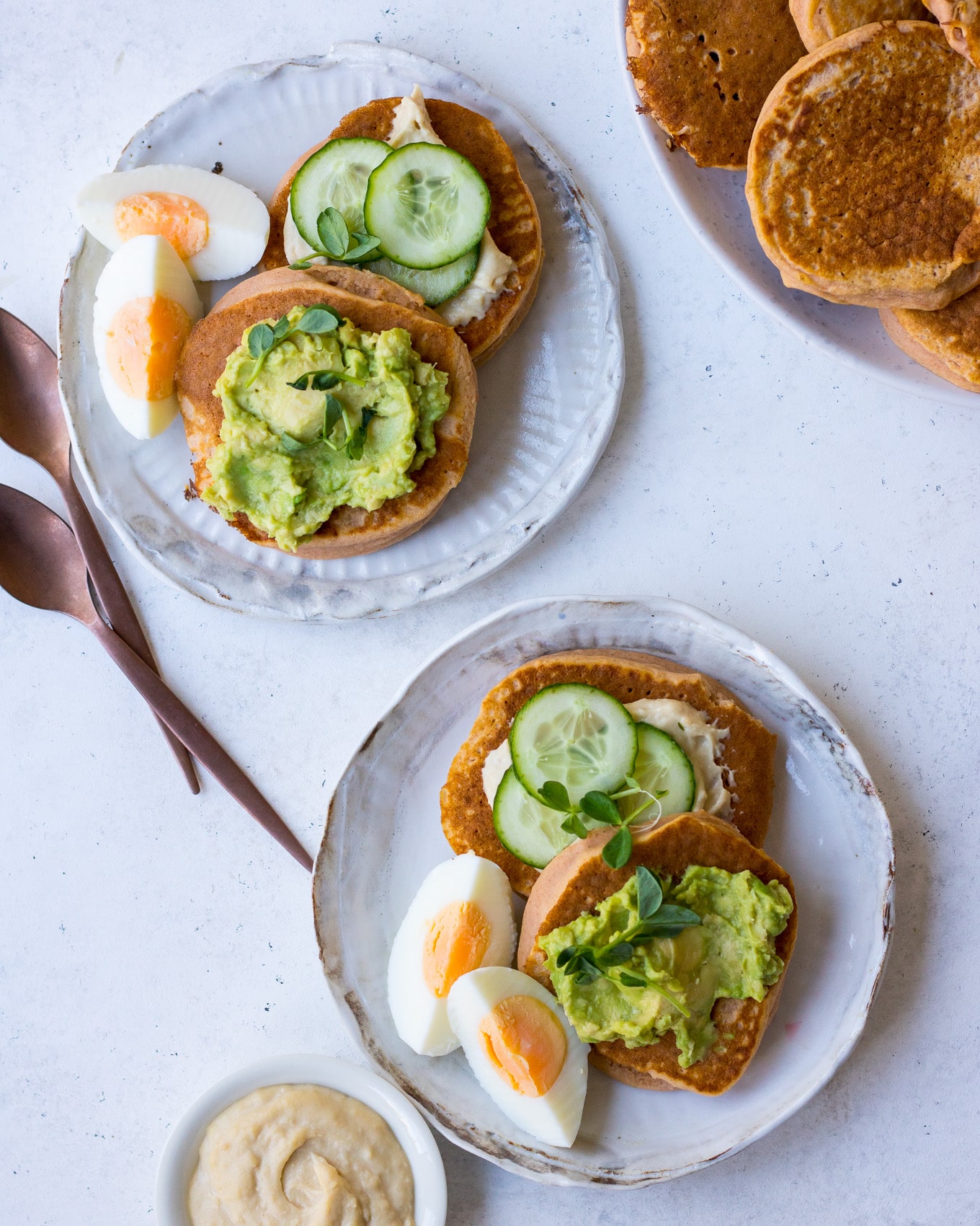Sweet potato pikelets made with buckwheat flour on Nourish Every Day Blog