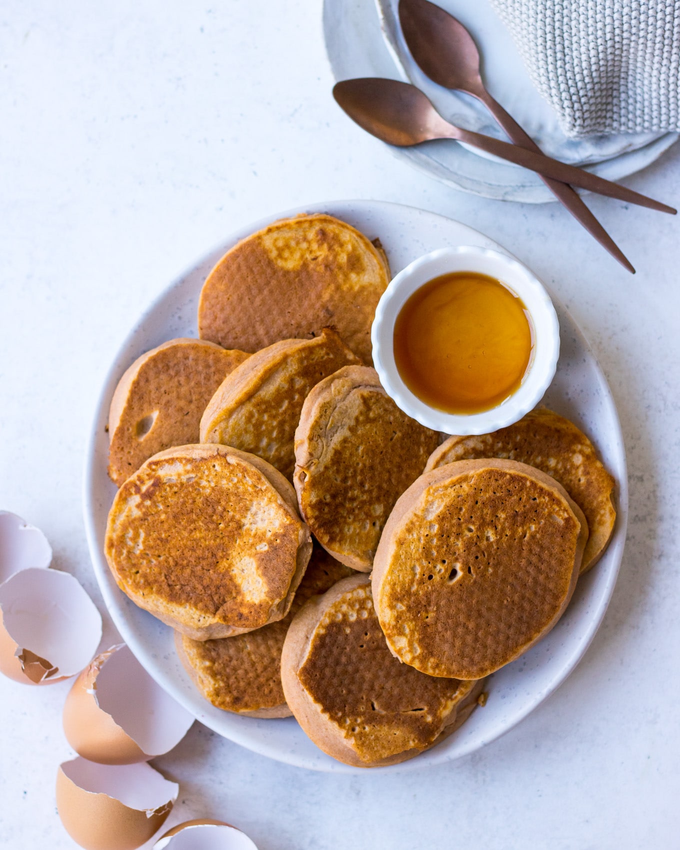 Sweet potato pikelets made with buckwheat flour on Nourish Every Day Blog