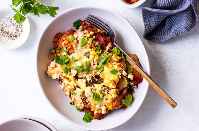 Vegetarian baked gnocchi recipe with lentils - Nourish Every Day blog