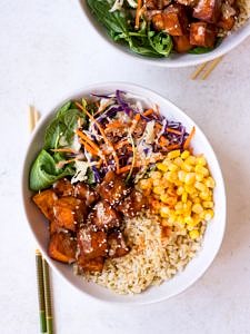 Oven Baked BBQ Tofu - Nourish Every Day