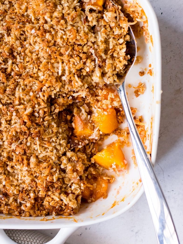 Gluten Free Stone Fruit Crumble - Nourish Every Day