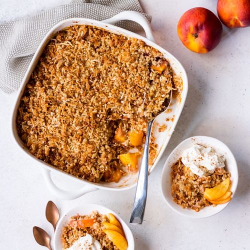 Gluten free Stone Fruit Crumble - Nourish Every Day