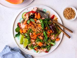 Salmon and Papaya Salad recipe on Nourish Every Day
