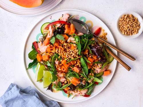 Salmon and Papaya Salad - Nourish Every Day