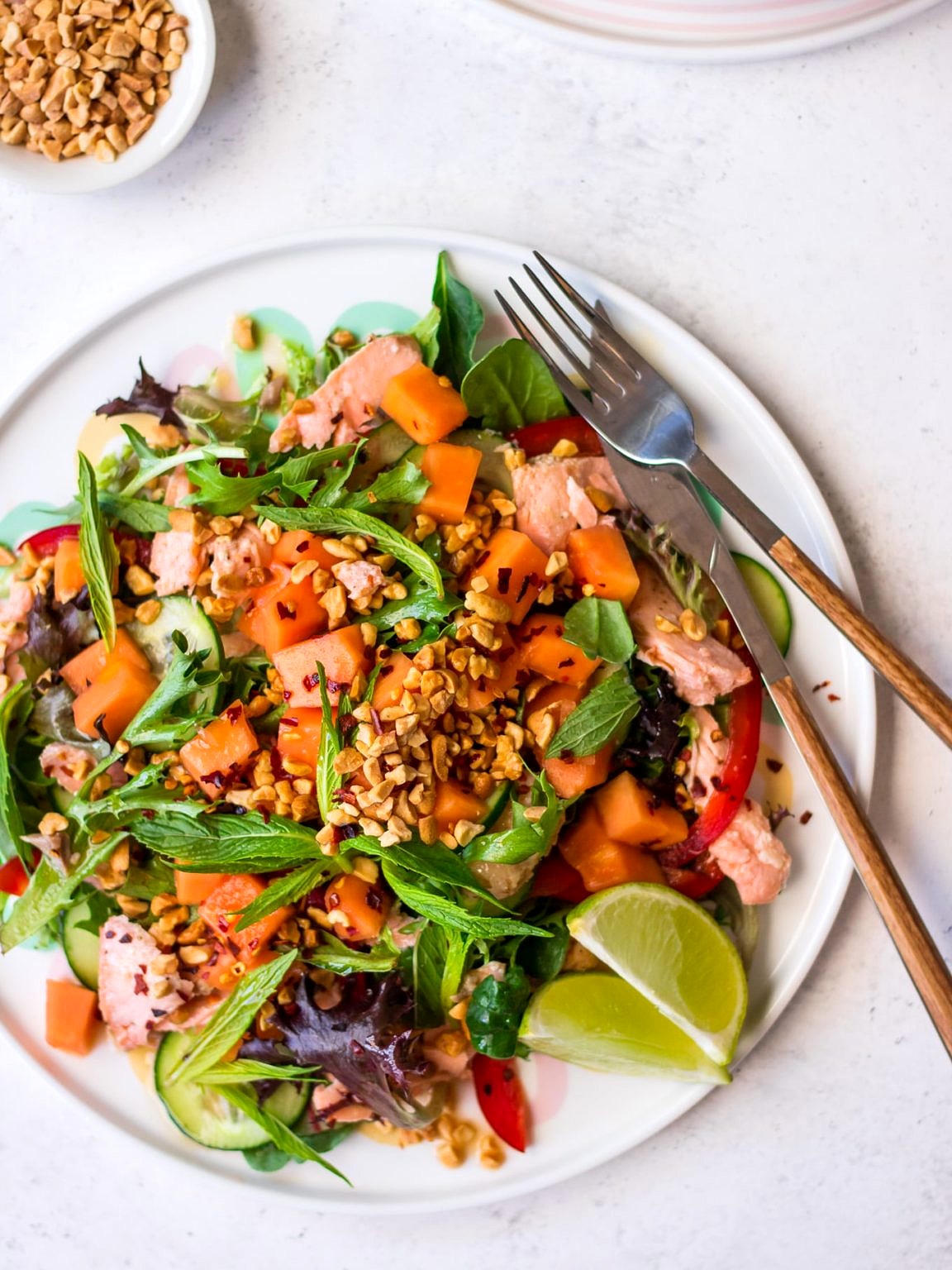 Salmon and Papaya Salad - Nourish Every Day