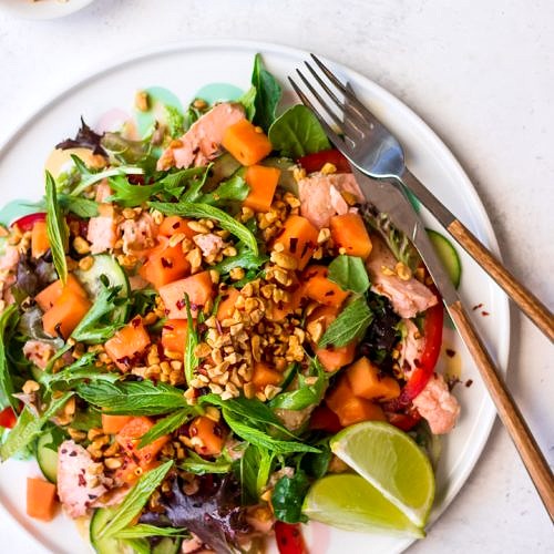 Salmon and Papaya Salad - Nourish Every Day
