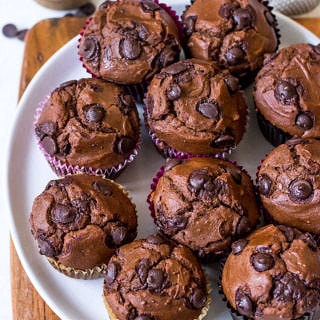 Double Chocolate Sweet Potato Muffins recipe on Nourish Every Day Blog