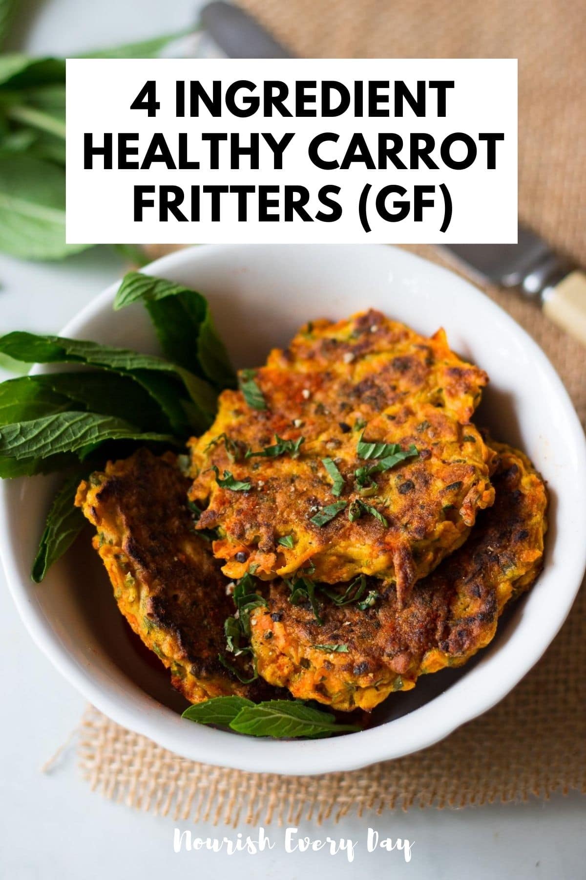 HEALTHY CARROT FRITTERS RECIPE PIN