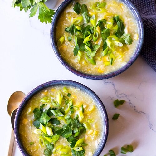 Chicken and sweet corn soup