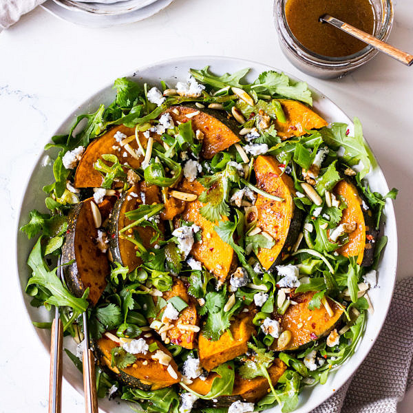 Pumpkin and Goats Cheese Salad - Nourish Every Day