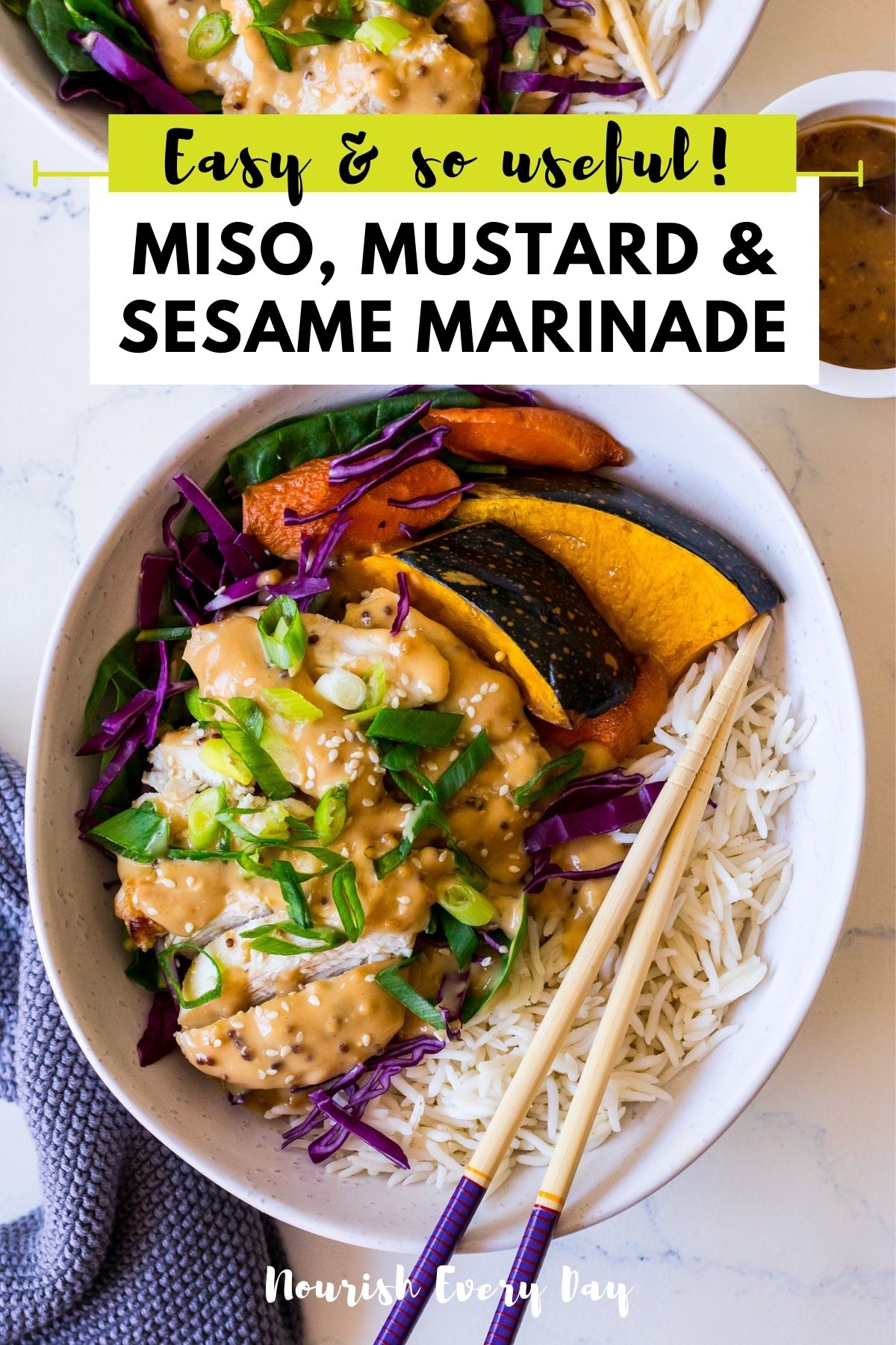 Miso Mustard and Sesame Marinade Recipe Pin