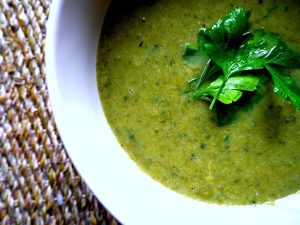 Pure Green Soup - a warming, nourishing bowl of green vegetable goodness. Gluten free and dairy free, and vegan friendly too! Recipe via nourisheveryday.com