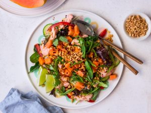 Salmon and Papaya Salad recipe on Nourish Every Day